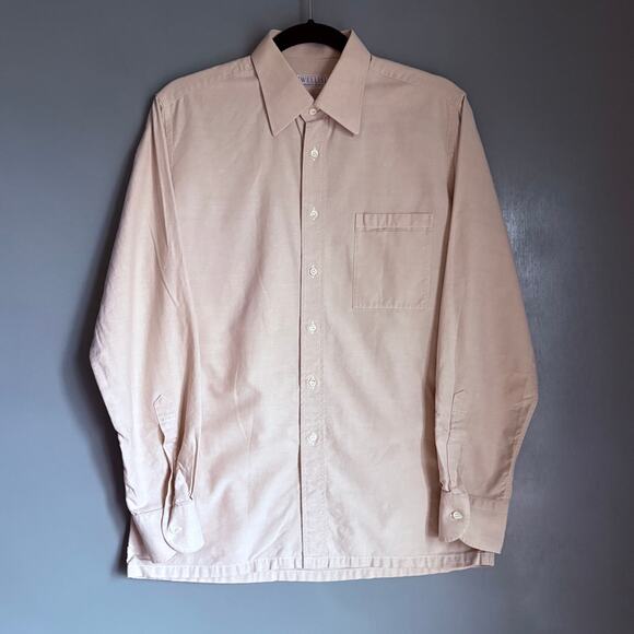 WELLIS Chemisier Zurich Men's 42 Cream Button Up Classic Preppy Cotton Minimal - Picture 1 of 8
